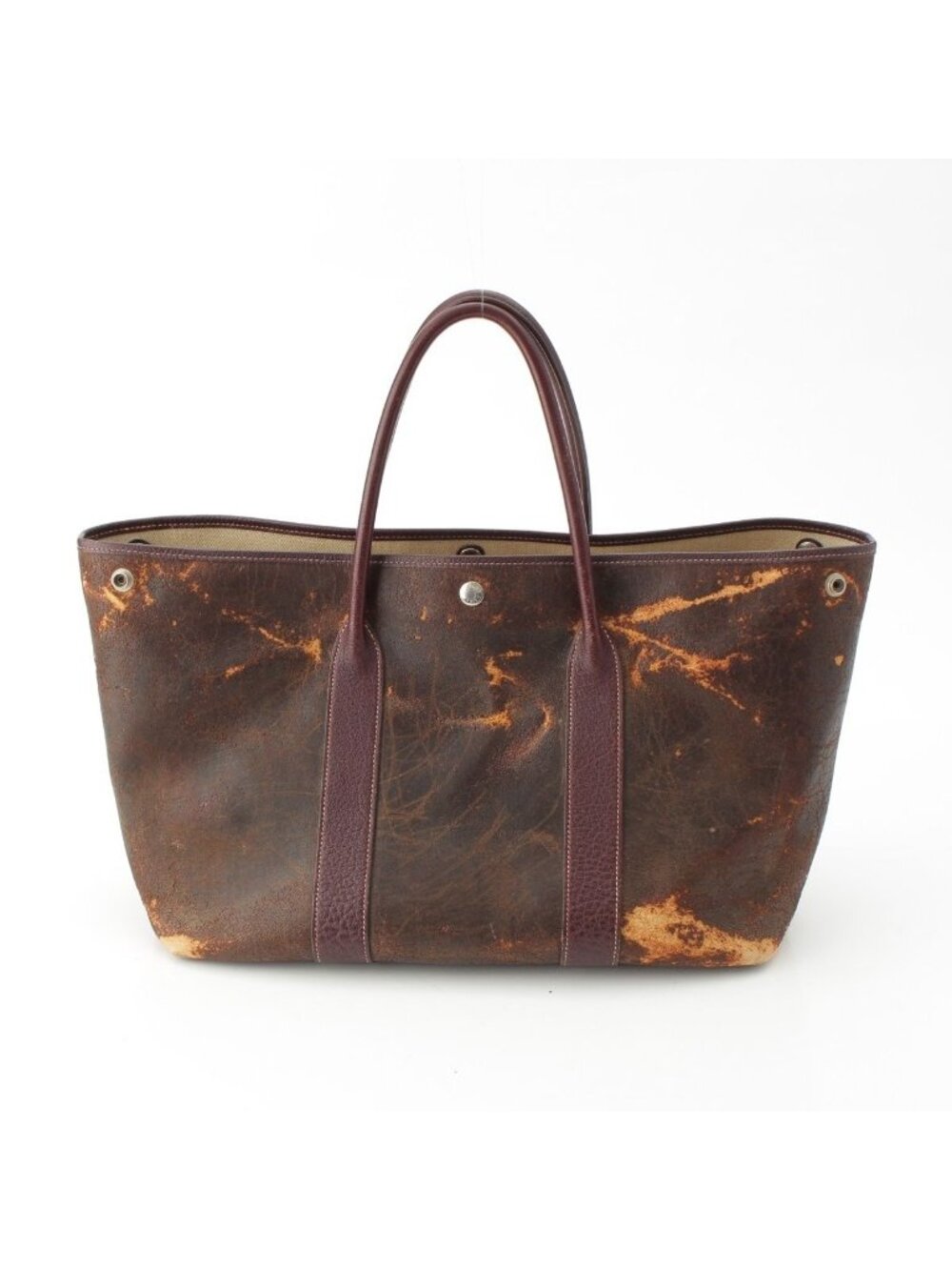 Hermes Amazonia Vintage Garden Party Tote Brown - Picture 4 of 10